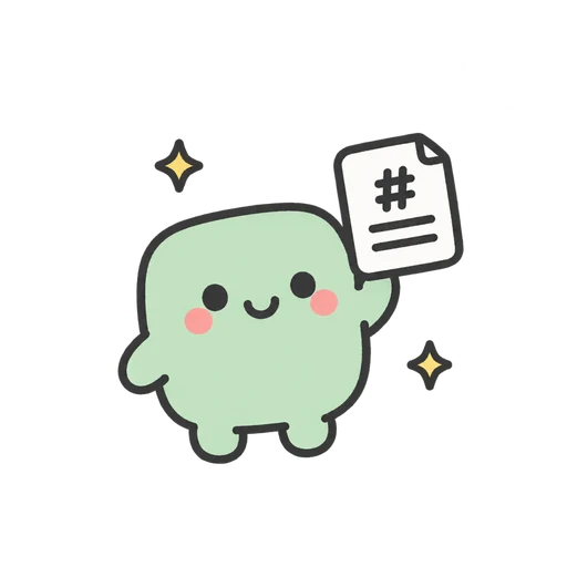 Mint mascot holding a Markdown page