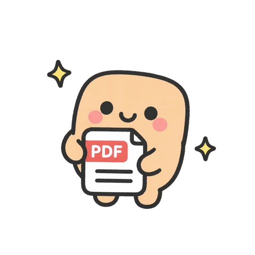 Peach mascot hugging a PDF