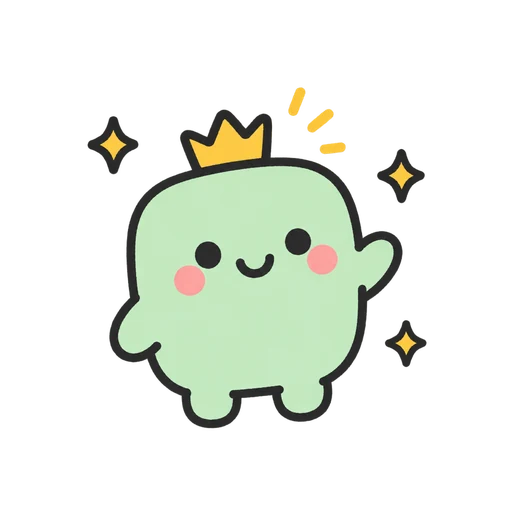 Mint mascot wearing a little crown